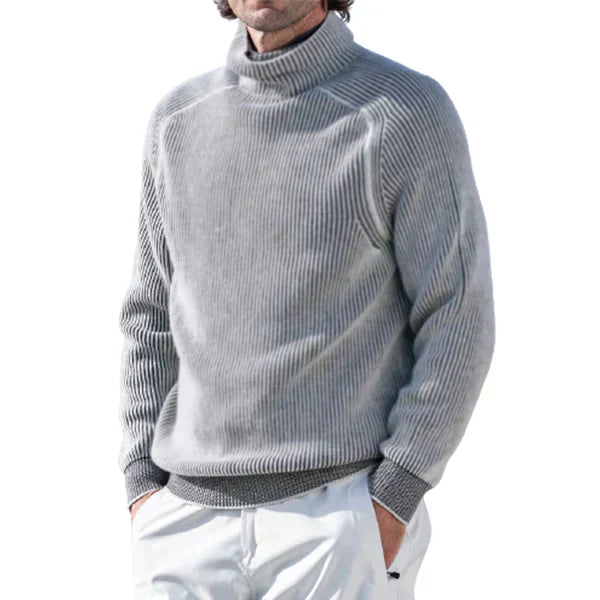 Men’s Ribbed Turtleneck Sweater | Classic Knit | Relaxed Fit