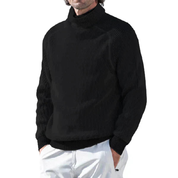 Men’s Ribbed Turtleneck Sweater | Classic Knit | Relaxed Fit