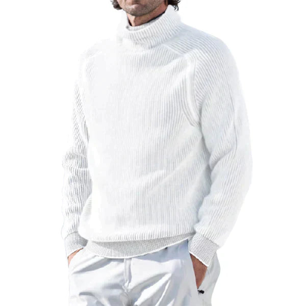 Men’s Ribbed Turtleneck Sweater | Classic Knit | Relaxed Fit
