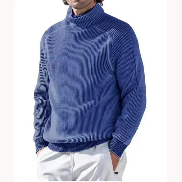 Men’s Ribbed Turtleneck Sweater | Classic Knit | Relaxed Fit