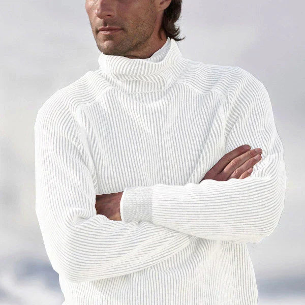 Men’s Ribbed Turtleneck Sweater | Classic Knit | Relaxed Fit