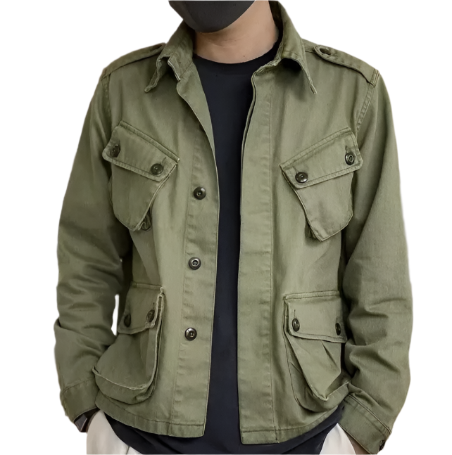 Men's Utility Field Jacket | Four-Pocket Design | Cotton Twill