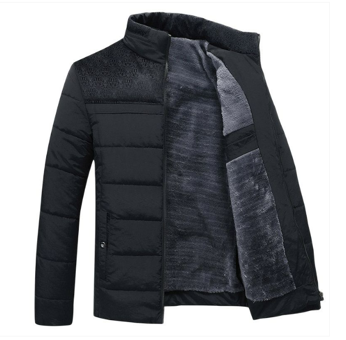Men's Winter Puffer Jacket | Contrast Panels | Insulated Warmth