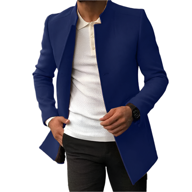 Men’s Slim Open Blazer | Collarless Suit Jacket for Casual & Formal Styling