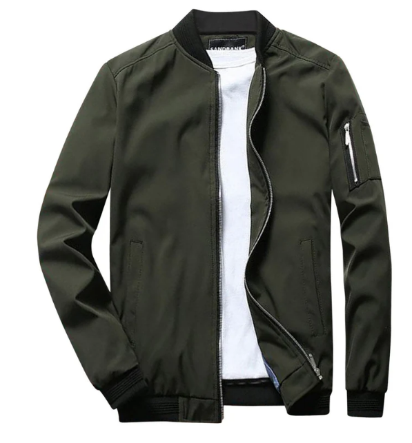 Men's Bomber Jacket | Lightweight Layer | Zip Sleeve Detail
