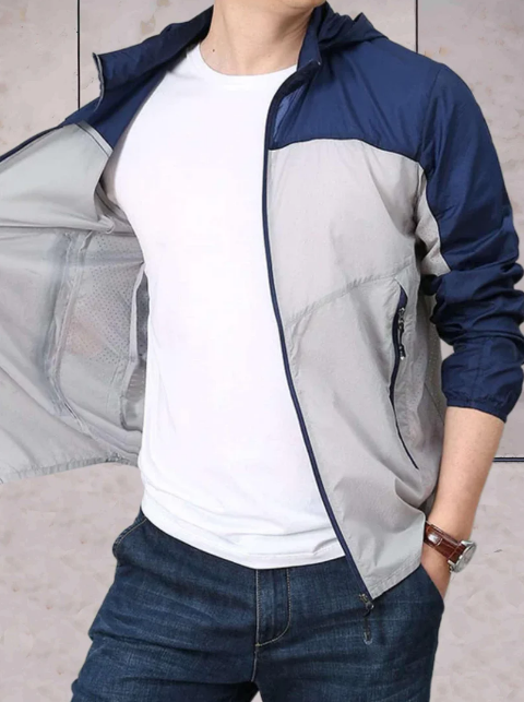 Men’s Colourblock Track Jacket | Lightweight Zip-Up Windbreaker | Everyday Athletic Layer