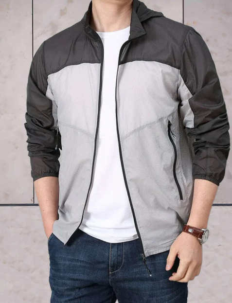 Men’s Colourblock Track Jacket | Lightweight Zip-Up Windbreaker | Everyday Athletic Layer