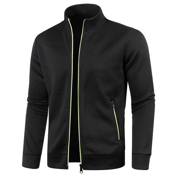Men's Full-Zip Track Jacket | Lightweight Athletic Layer with Contrast Trim