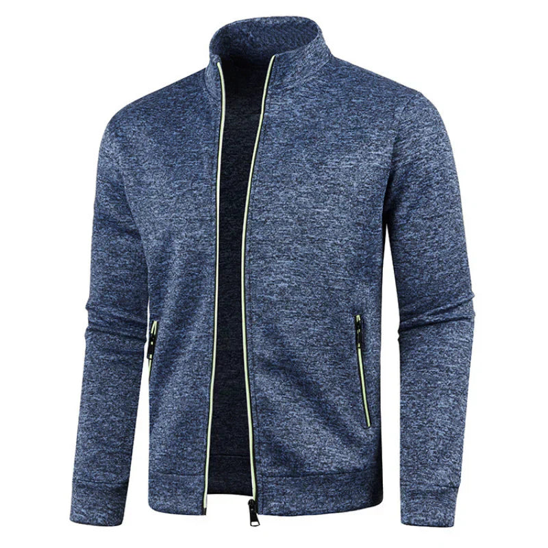 Men's Full-Zip Track Jacket | Lightweight Athletic Layer with Contrast Trim