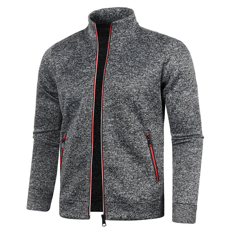 Men's Full-Zip Track Jacket | Lightweight Athletic Layer with Contrast Trim