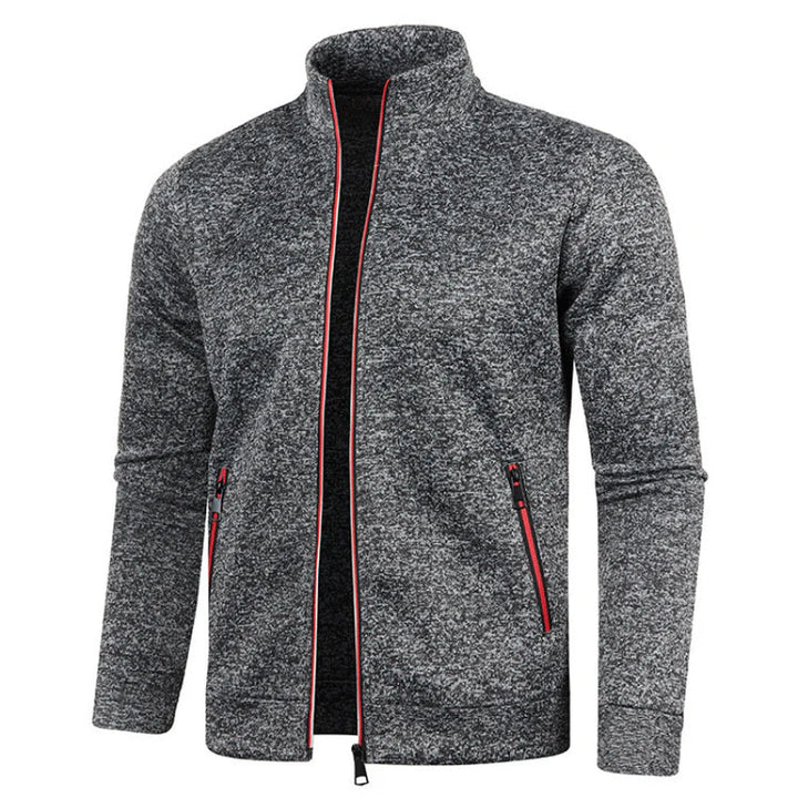 Men's Full-Zip Track Jacket | Lightweight Athletic Layer with Contrast Trim