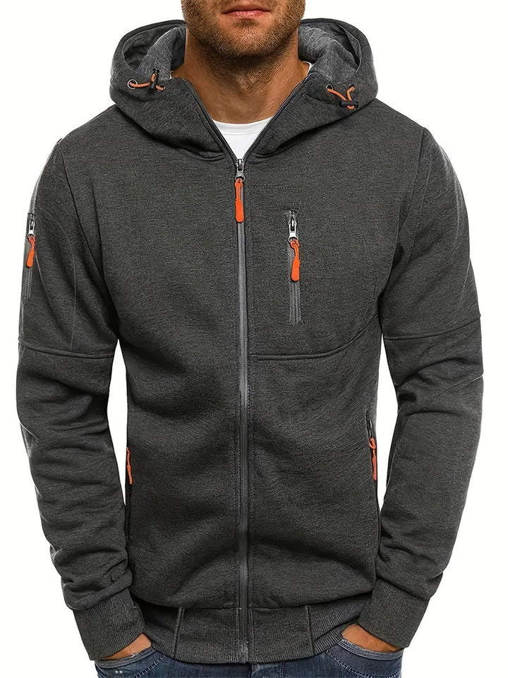 Men’s Full-Zip Hoodie | Tech Knit Fleece | Urban Layer with Zip Pockets