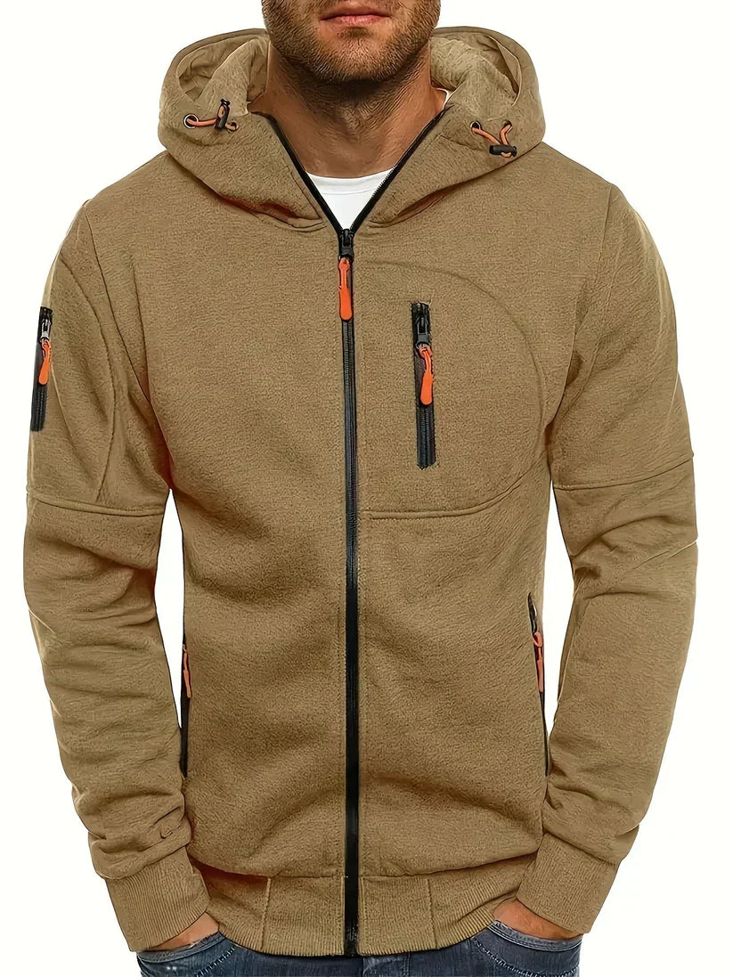 Men’s Full-Zip Hoodie | Tech Knit Fleece | Urban Layer with Zip Pockets