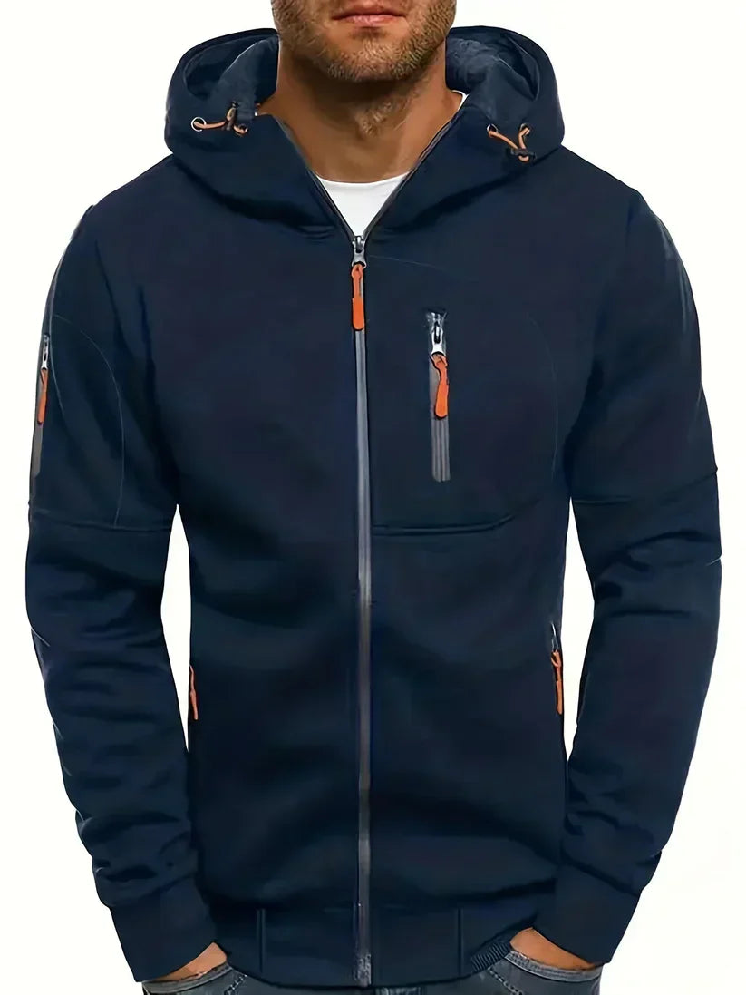 Men’s Full-Zip Hoodie | Tech Knit Fleece | Urban Layer with Zip Pockets