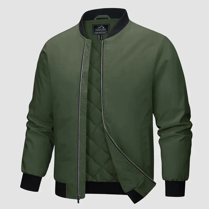 Blouson aviateur matelassé pour homme | Finitions côtelées | Veste légère idéale pour l'automne