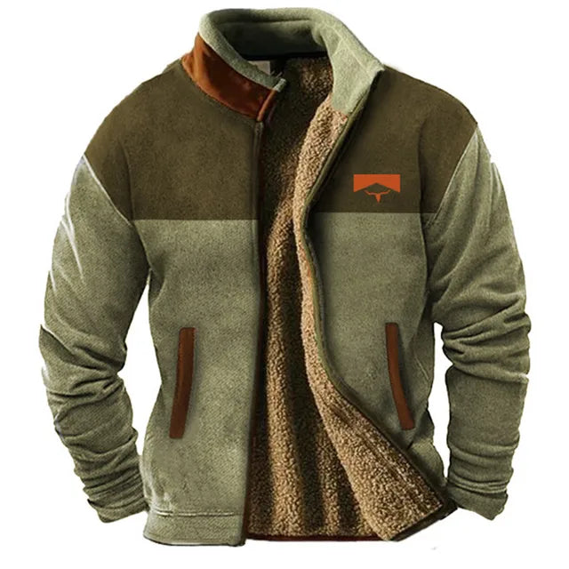 Veste polaire sherpa | Design bicolore | Fermeture éclair intégrale | Idéale pour l'extérieur