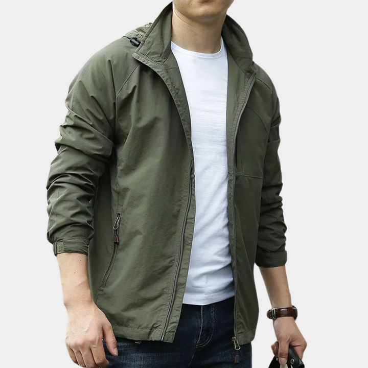 Men’s Lightweight Windbreaker Jacket | Water-Resistant | Everyday Casual Layer