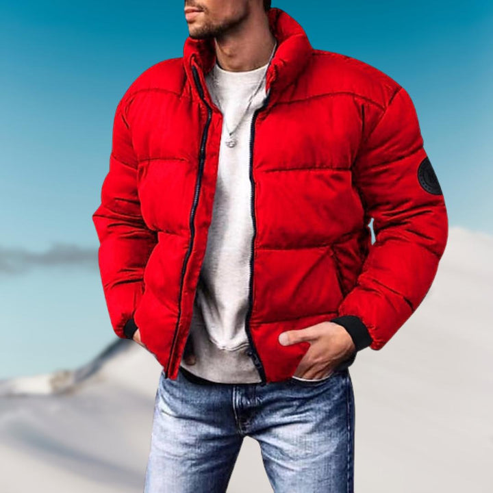 Men’s Insulated Puffer Jacket | Warm Quilted Outerwear | Winter Casual Zip-Up