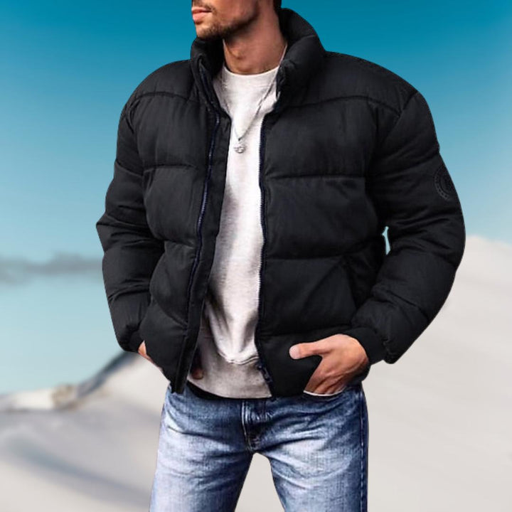 Men’s Insulated Puffer Jacket | Warm Quilted Outerwear | Winter Casual Zip-Up