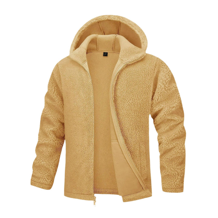 Teddy Fleece Zip Hoodie | Relaxed Fit Sherpa Jacket for Milder Weather