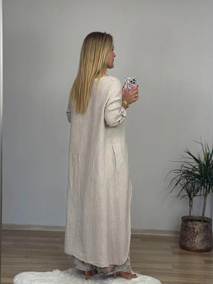 Ulina - Casual Set with Irregular Top and Wide Leg Pants