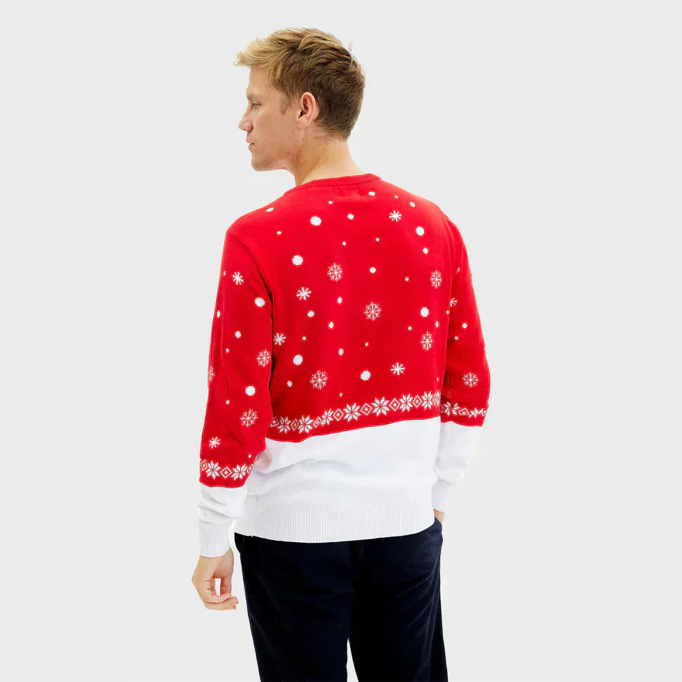 Men’s Reindeer Christmas Sweater | Festive Knit Pullover for Holiday Events