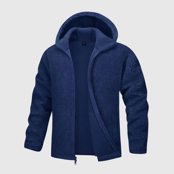 Teddy Fleece Zip Hoodie | Relaxed Fit Sherpa Jacket for Milder Weather