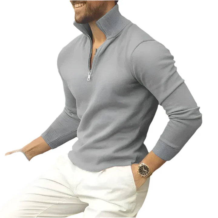 Men’s Quarter-Zip Mock Neck Shirt | Slim Fit Stretch | Smart Activewear Canada
