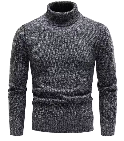 Men’s Wool Blend Turtleneck Sweater | Warm Knit | Classic Winter Layer