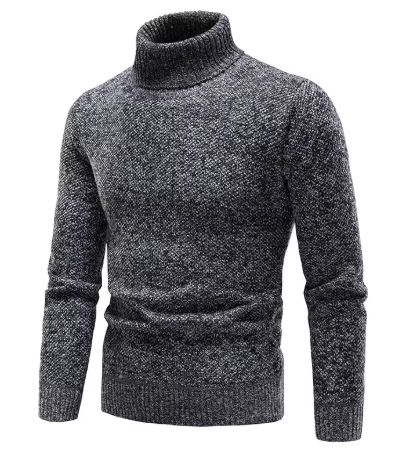 Men’s Wool Blend Turtleneck Sweater | Warm Knit | Classic Winter Layer