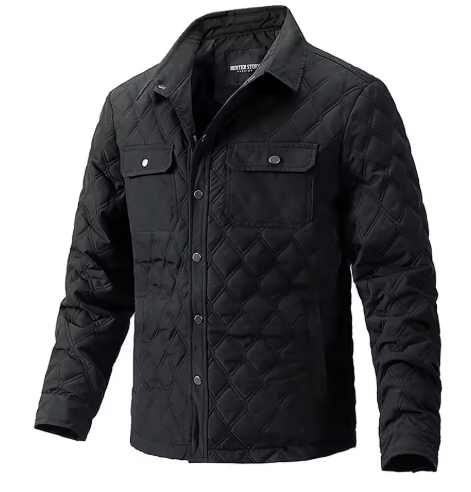 Men’s Quilted Overshirt Jacket | Lightweight Padded Layer | Transitional Outerwear
