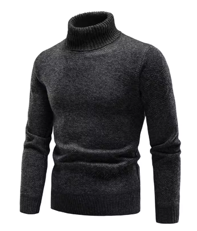 Men’s Wool Blend Turtleneck Sweater | Warm Knit | Classic Winter Layer