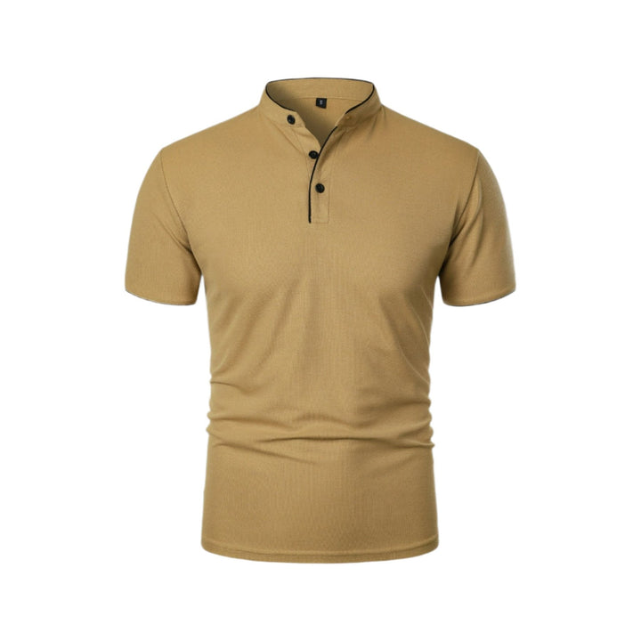 Short-Sleeve Henley Polo | Slim Fit Stretch Cotton | Casual Summer Essential