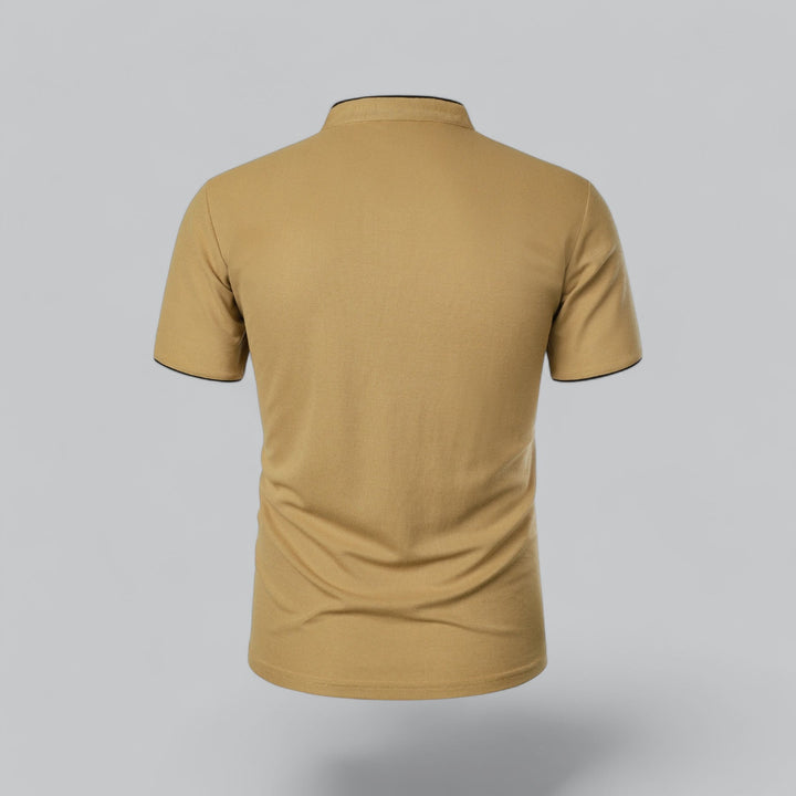 Short-Sleeve Henley Polo | Slim Fit Stretch Cotton | Casual Summer Essential