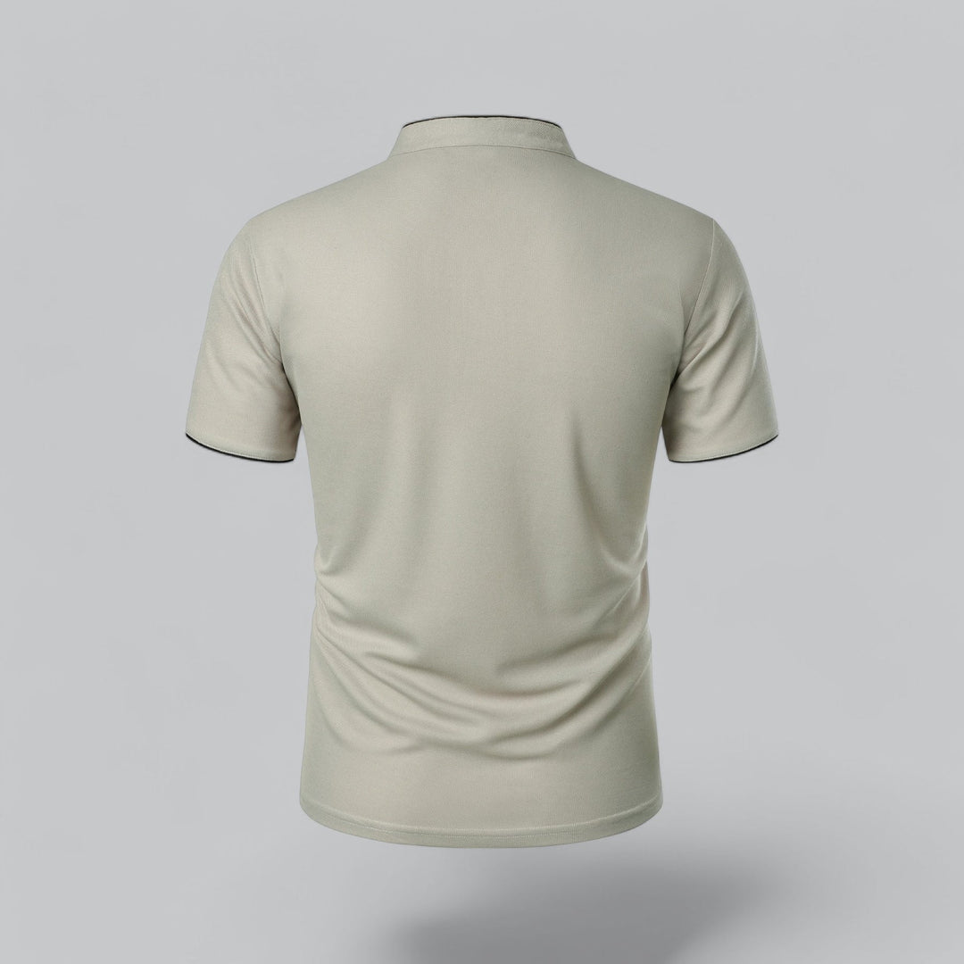 Short-Sleeve Henley Polo | Slim Fit Stretch Cotton | Casual Summer Essential