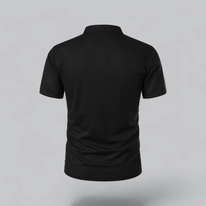 Short-Sleeve Henley Polo | Slim Fit Stretch Cotton | Casual Summer Essential