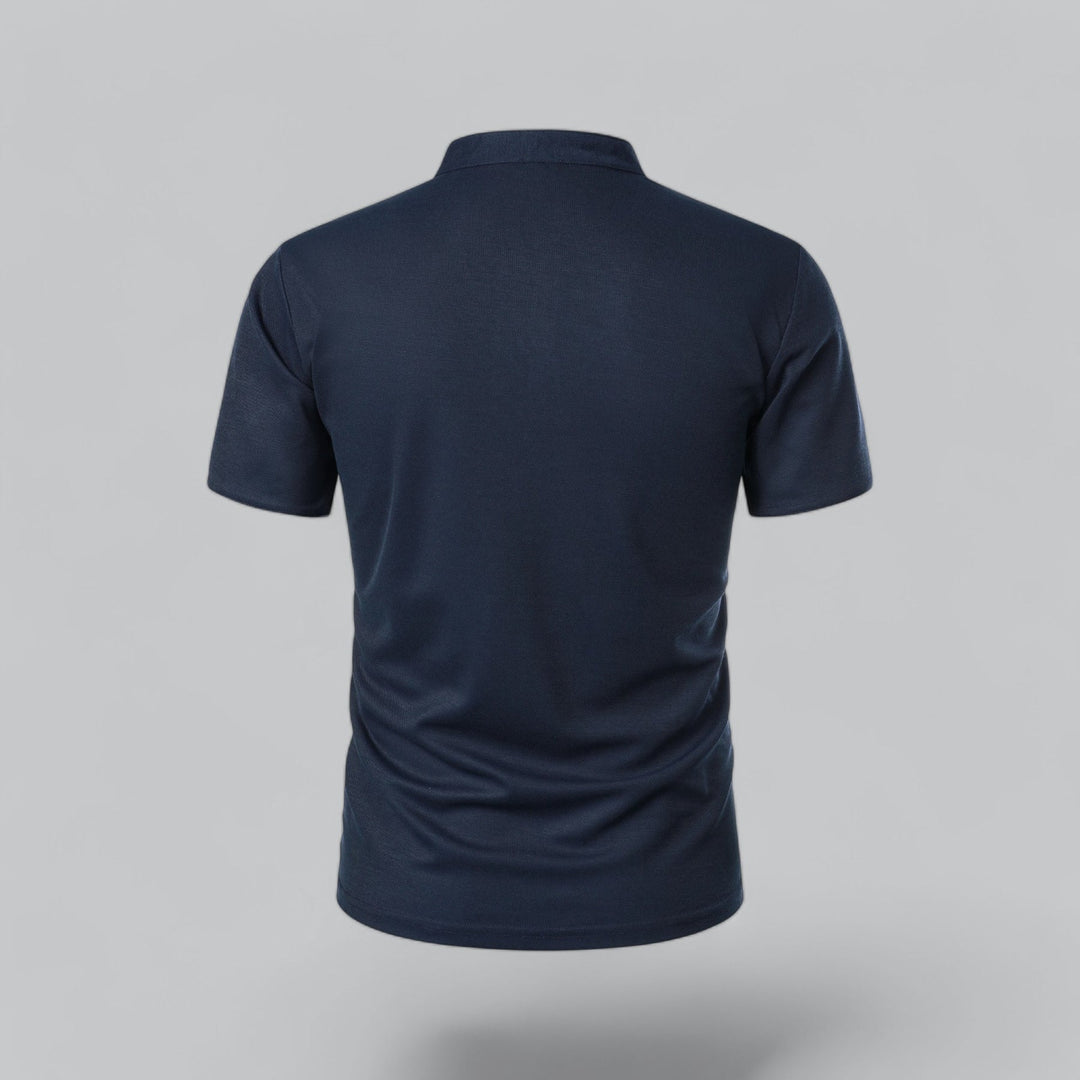 Short-Sleeve Henley Polo | Slim Fit Stretch Cotton | Casual Summer Essential