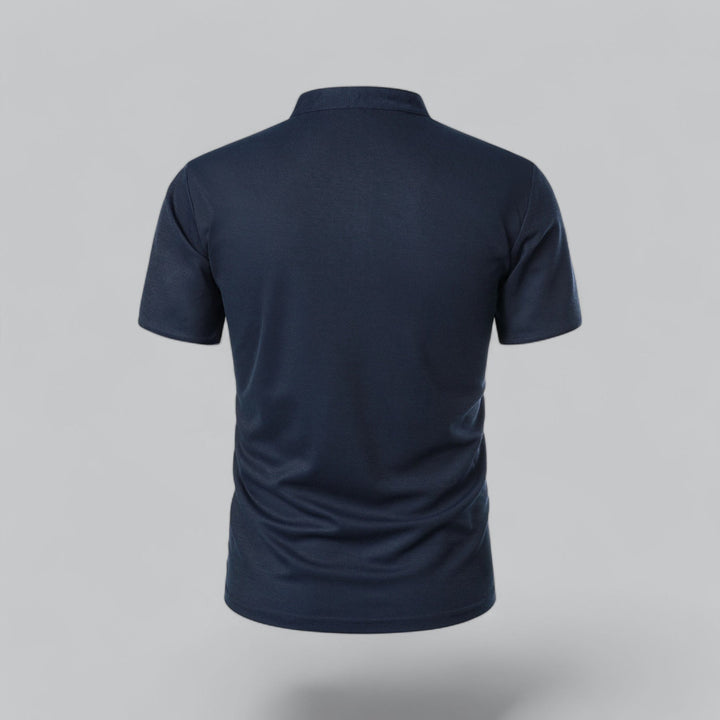 Short-Sleeve Henley Polo | Slim Fit Stretch Cotton | Casual Summer Essential