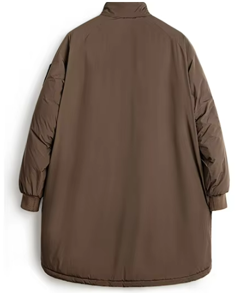 Men’s Quilted Winter Overcoat | Longline Design | Button Closure