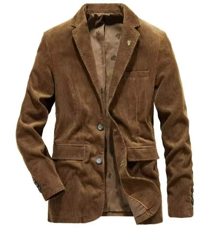 Men’s Corduroy Blazer with Lining | Textured Casual Jacket | Fall Office or Weekend Layer