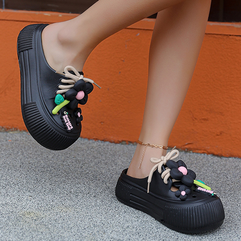 Auralie - Breathable Floral Decor Slippers