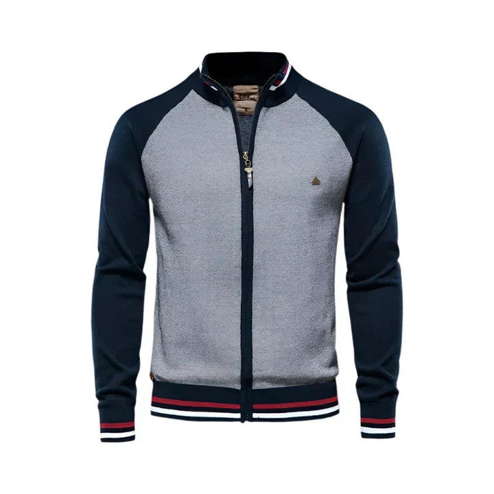 Men’s Colourblock Knit Zip Jacket | Lightweight Casual Sweater | Everyday Layering Canada