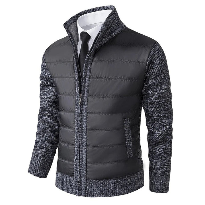 Men’s Hybrid Puffer Jacket | Knit Sleeves | Lightweight Warmth for Fall