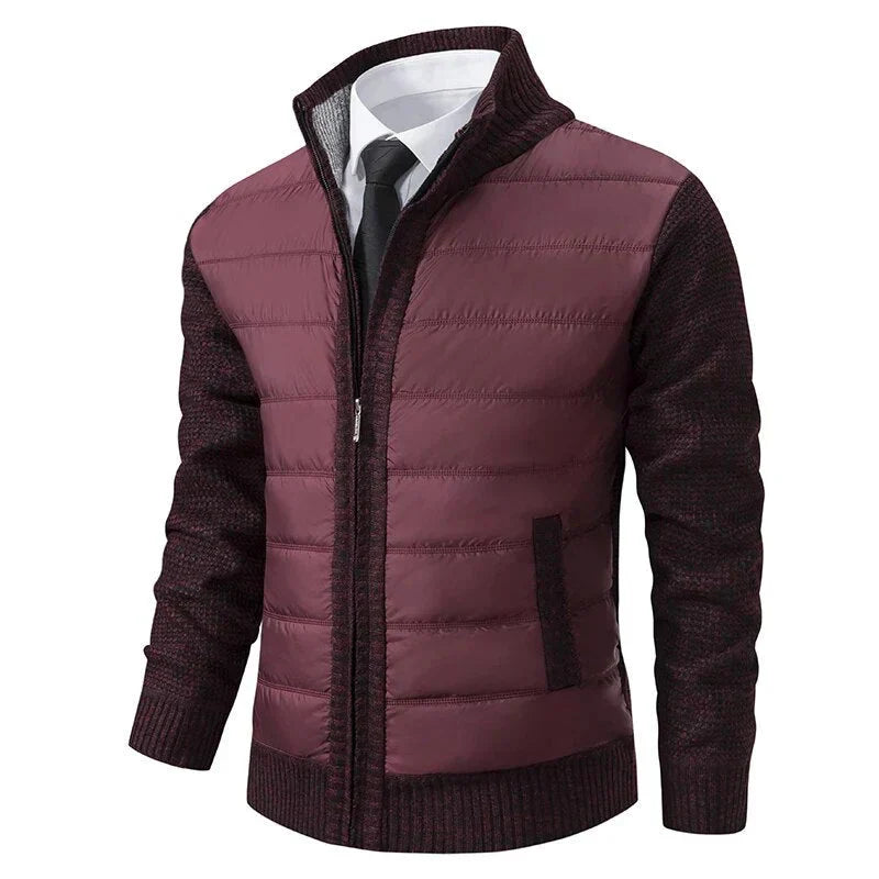 Men’s Hybrid Puffer Jacket | Knit Sleeves | Lightweight Warmth for Fall