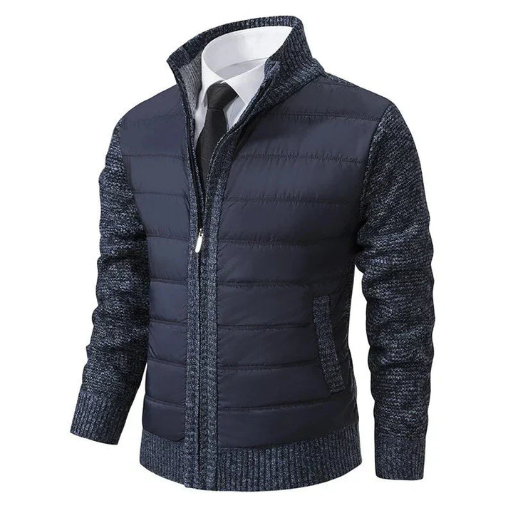 Men’s Hybrid Puffer Jacket | Knit Sleeves | Lightweight Warmth for Fall