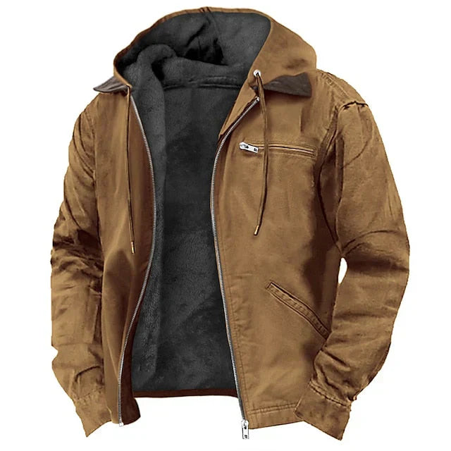 Men’s Suede-Style Jacket with Fleece Lining | Warm Outerwear for Milder Canadian Weather