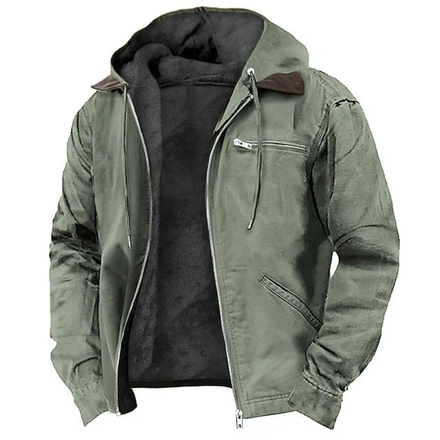 Men’s Suede-Style Jacket with Fleece Lining | Warm Outerwear for Milder Canadian Weather