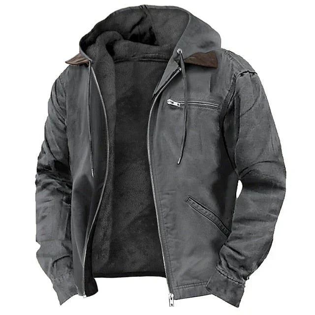 Men’s Suede-Style Jacket with Fleece Lining | Warm Outerwear for Milder Canadian Weather