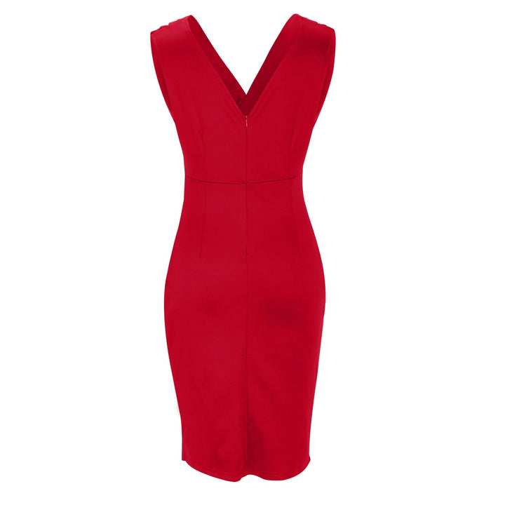 Calyra - Fitted dress with V-neck and slit