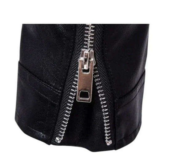 Men’s Biker Leather Jacket | Classic Moto Style | Zip Pockets & Belted Waist